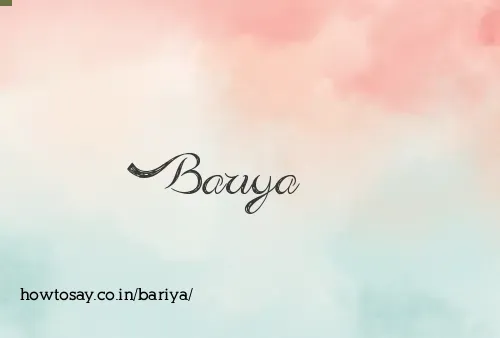 Bariya