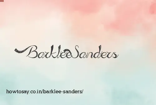 Barklee Sanders
