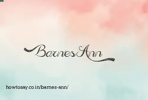 Barnes Ann