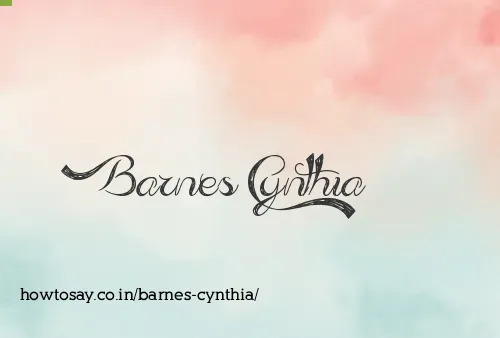 Barnes Cynthia