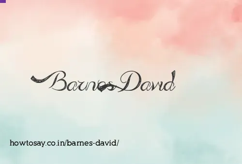 Barnes David