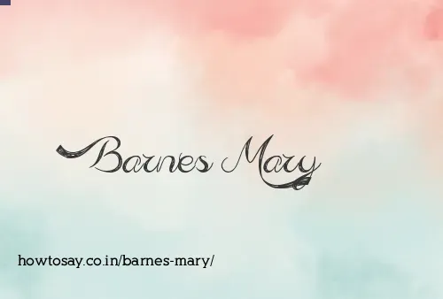Barnes Mary