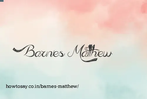 Barnes Matthew