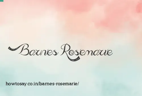 Barnes Rosemarie