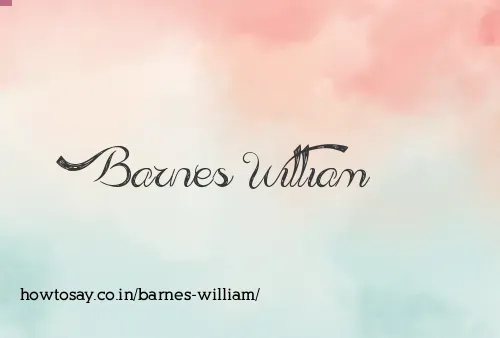 Barnes William