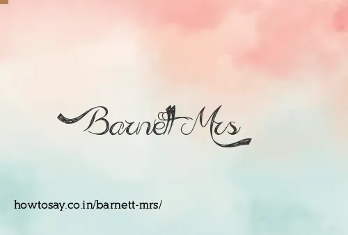 Barnett Mrs