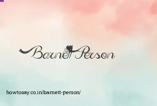 Barnett Person