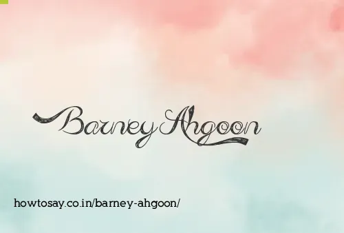 Barney Ahgoon