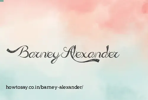 Barney Alexander