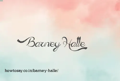 Barney Halle