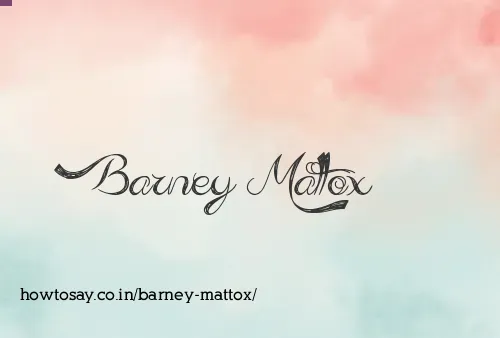 Barney Mattox