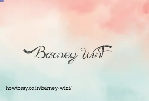 Barney Wint