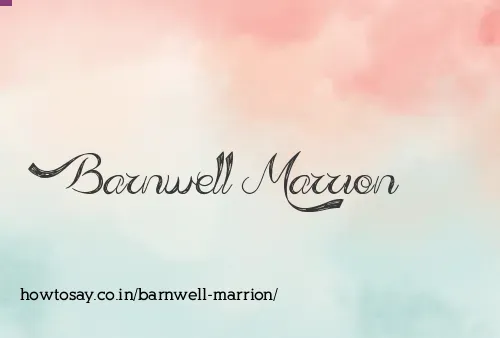 Barnwell Marrion