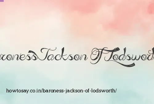 Baroness Jackson Of Lodsworth
