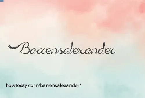 Barrensalexander