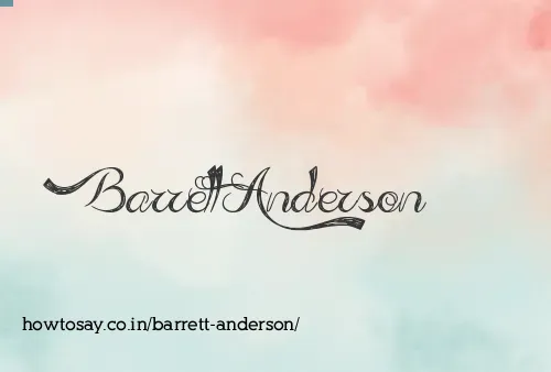 Barrett Anderson