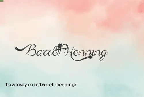 Barrett Henning
