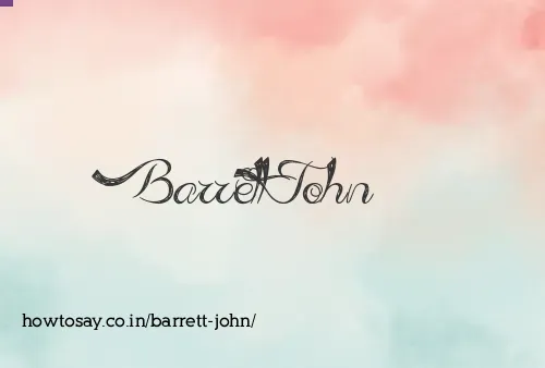 Barrett John