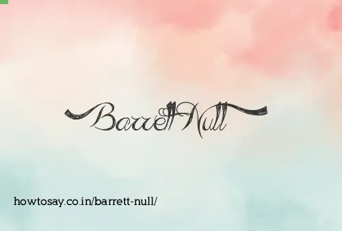 Barrett Null