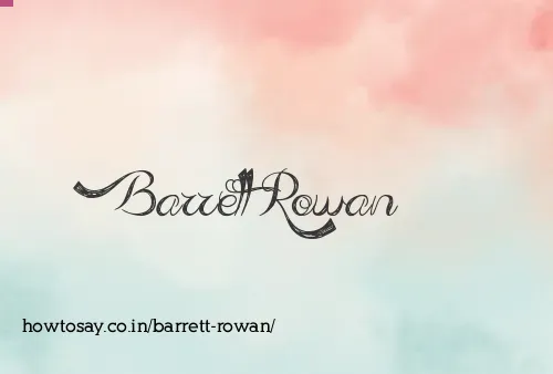 Barrett Rowan