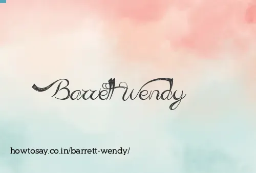 Barrett Wendy