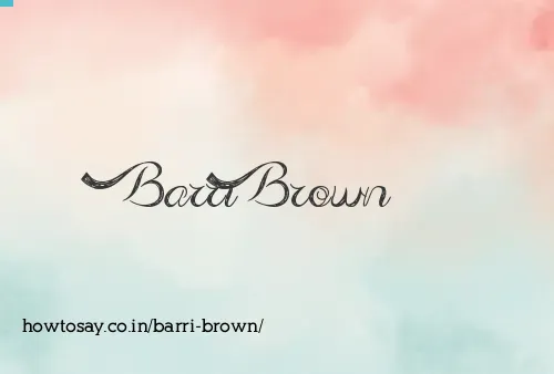 Barri Brown