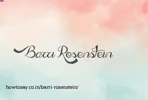 Barri Rosenstein