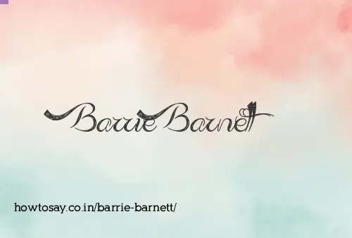 Barrie Barnett