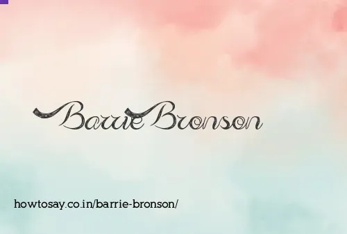Barrie Bronson
