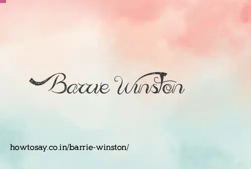 Barrie Winston
