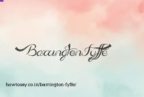 Barrington Fyffe