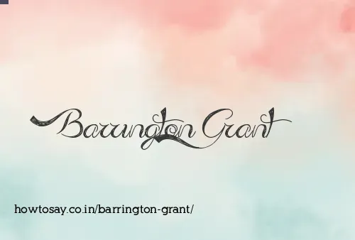 Barrington Grant