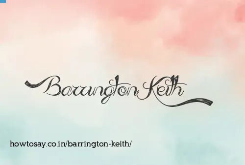Barrington Keith