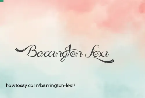 Barrington Lexi