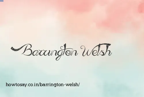 Barrington Welsh