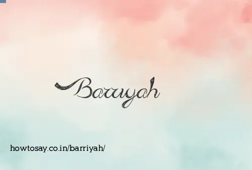 Barriyah