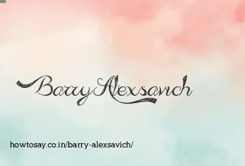 Barry Alexsavich