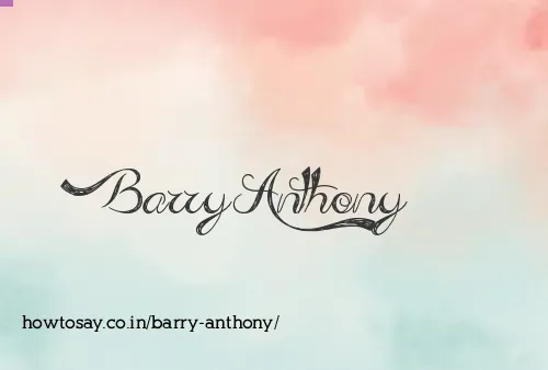 Barry Anthony