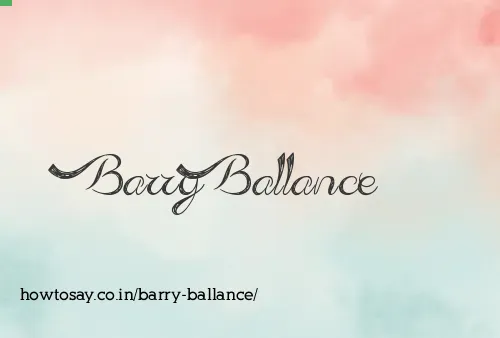 Barry Ballance