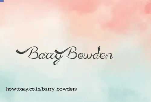 Barry Bowden