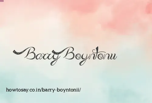 Barry Boyntonii