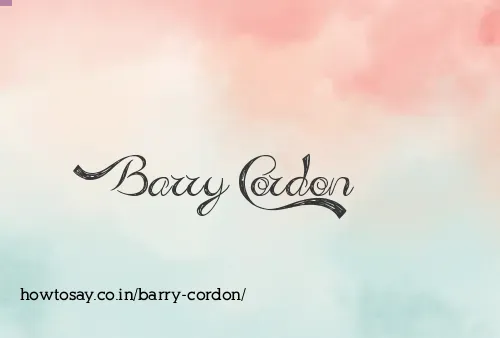 Barry Cordon