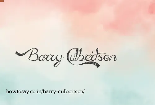 Barry Culbertson