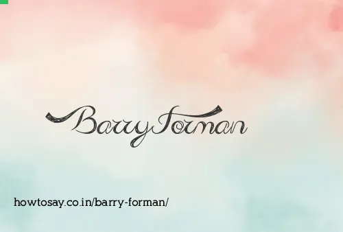 Barry Forman