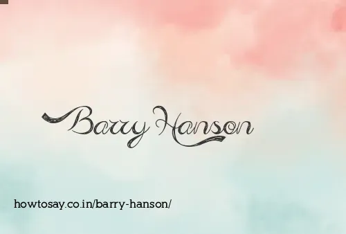 Barry Hanson