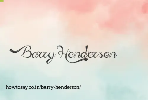Barry Henderson