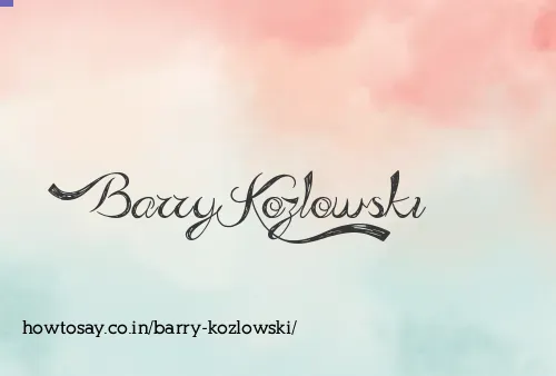 Barry Kozlowski