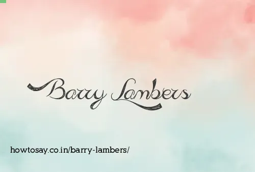 Barry Lambers