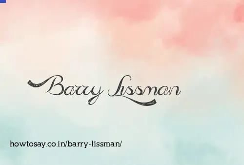 Barry Lissman