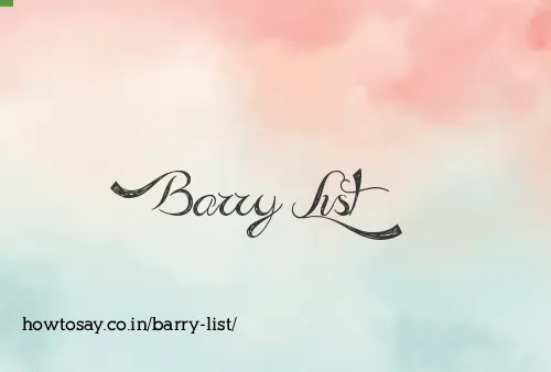 Barry List